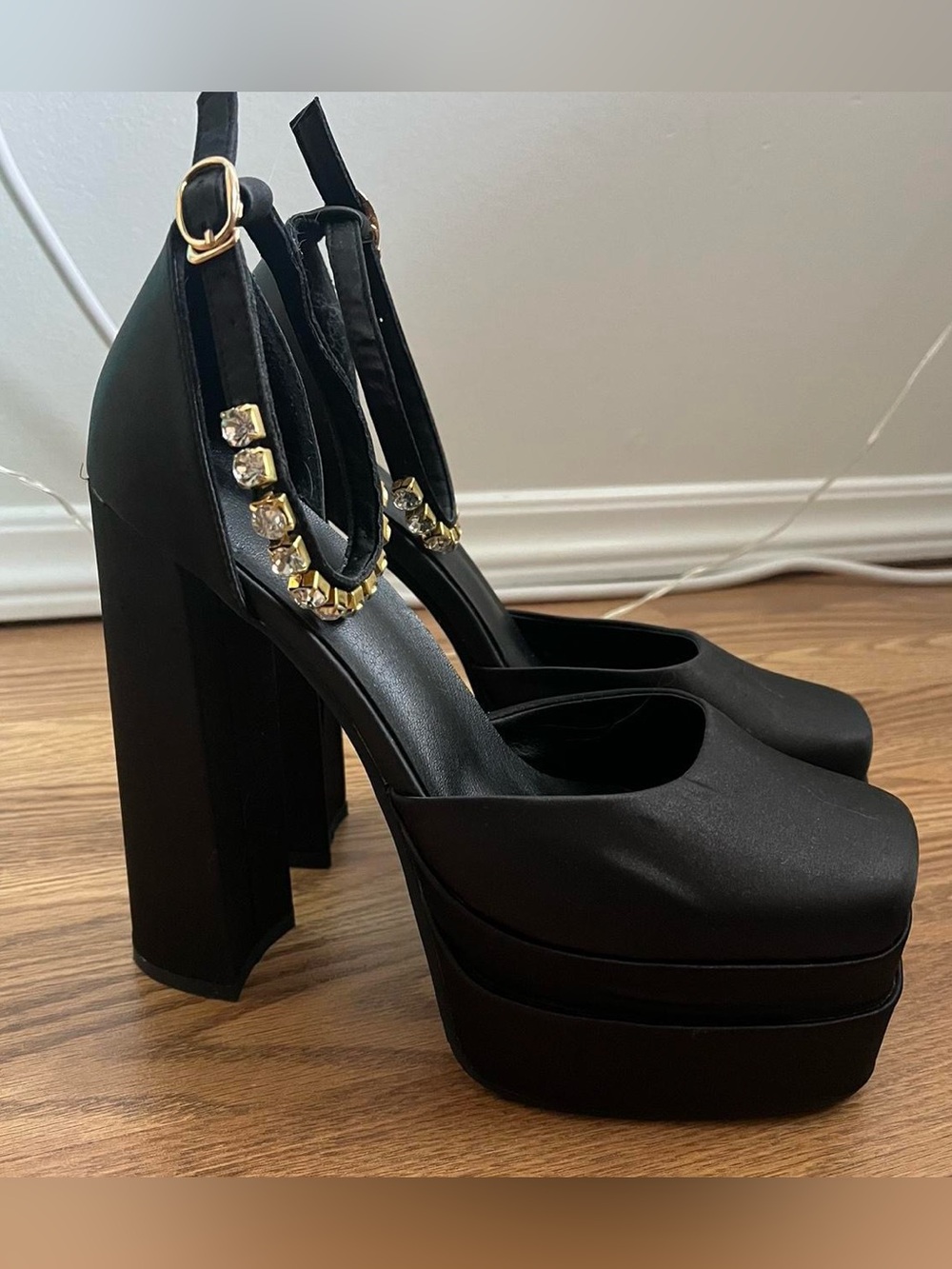Black platform heels